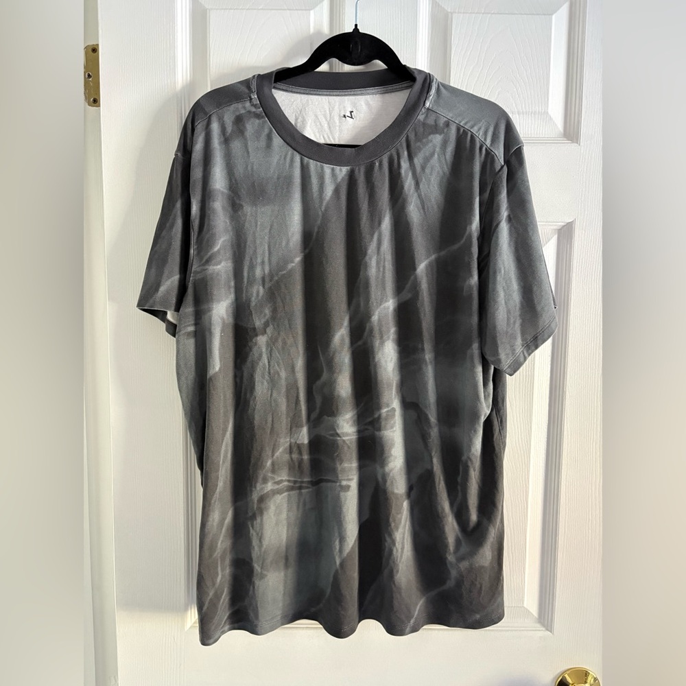 Buffbunny Collection Tee Gray Tie-Dye Marble Print Size M Men’s